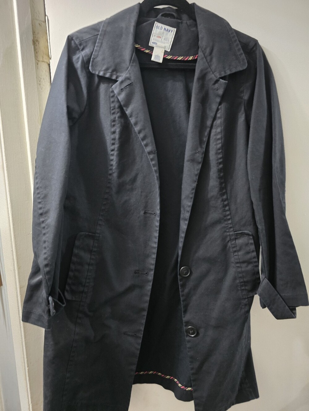 Old Navy Women's Black Trench Coat
